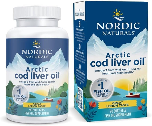 Nordic Naturals Arctic Cod Liver Oil 750mg Lemon 90 softgels