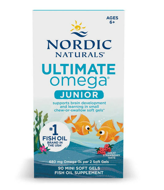 Nordic Naturals Ultimate Omega Fish Oil Junior 680mg Strawberry 90 mini softgels