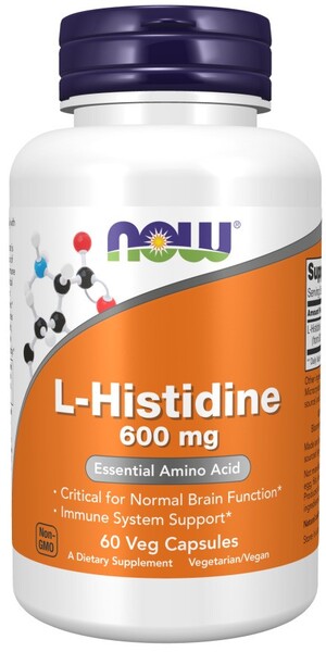 NOW Foods L-Histidine 600mg 60 vcaps