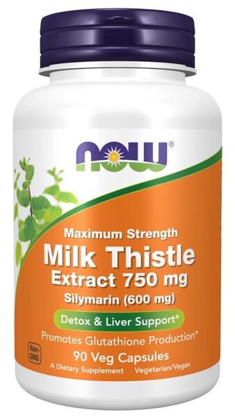 NOW Foods Milk Thistle Extract 750mg Maximum Strength 90 vcaps