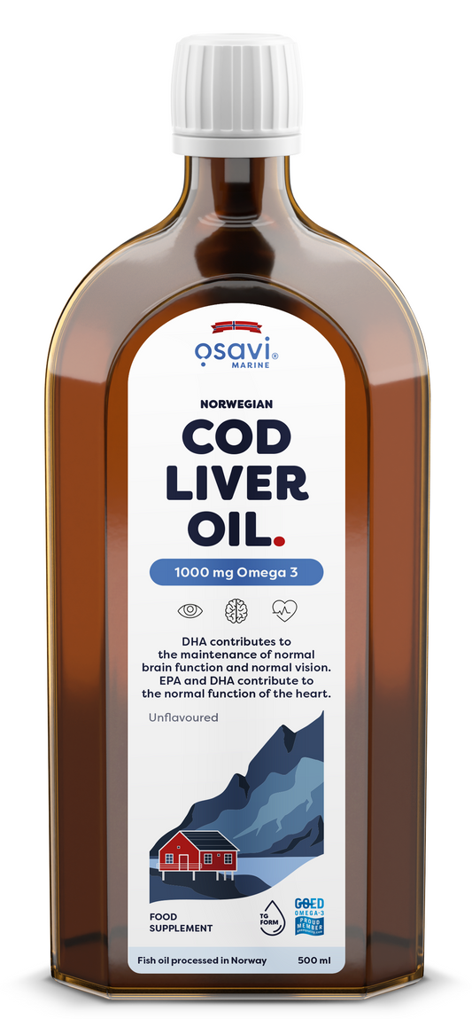 Osavi Norwegian Cod Liver Oil 1000mg Omega 3 (Unflavoured) 500 ml