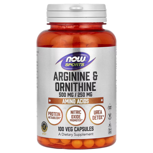 NOW Foods Arginine & Ornithine 100 vcaps