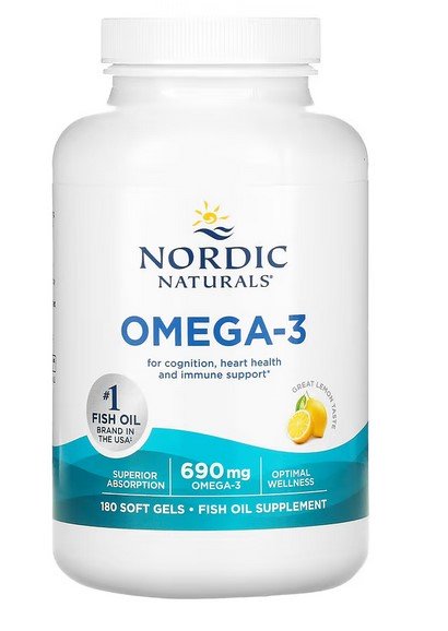 Nordic Naturals Omega-3 690mg Lemon 180 softgels