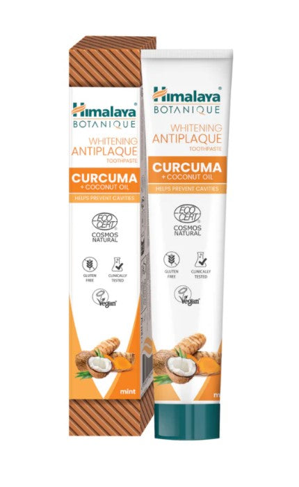 Himalaya Whitening Antiplaque Toothpaste Curcuma + Coconut Oil Mint 75ml
