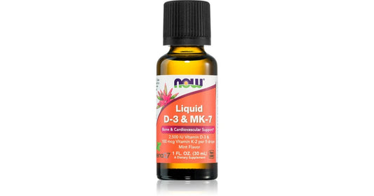 NOW Foods Liquid D-3 & MK-7 Mint 30 ml