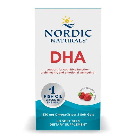 Nordic Naturals DHA 830mg Strawberry 90 softgels