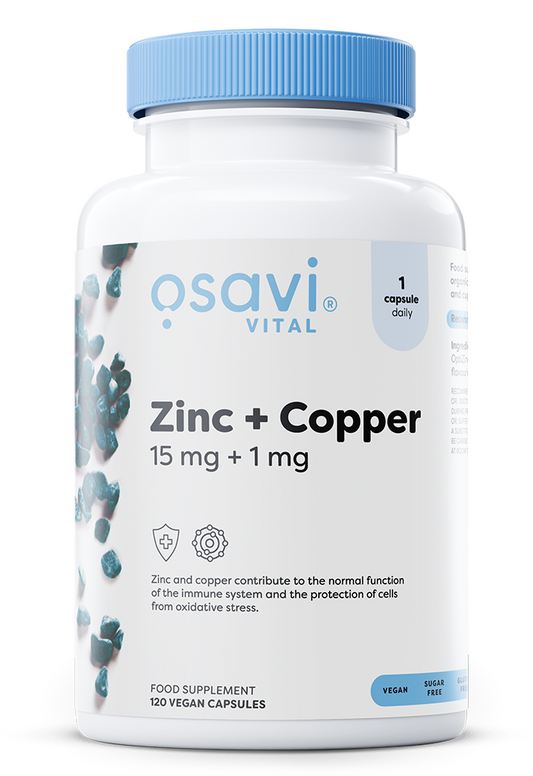 Osavi Zinc + Copper 15mg + 1mg 120 vegan caps