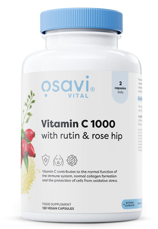 Osavi Vitamin C1000 with Rutin & Rose Hip 120 vegan caps
