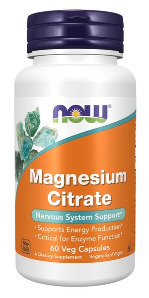 NOW Foods Magnesium Citrate 400mg 60 vcaps