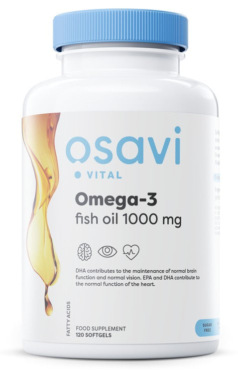 Osavi Omega-3 Fish Oil Molecularly Distilled 1000mg (Lemon) 120 softgels