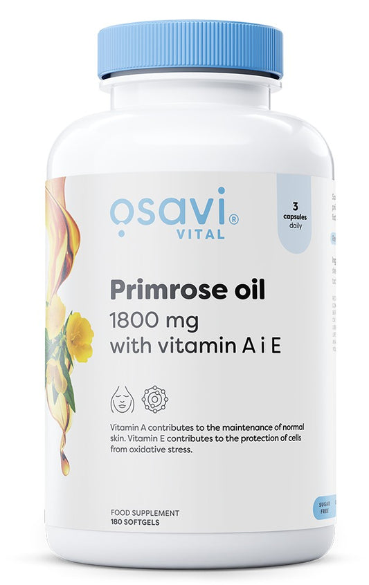 Osavi Primrose Oil with Vitamin A & E 1800mg 180 softgels
