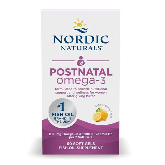 Nordic Naturals Postnatal Omega-3 1120mg Lemon 60 softgels