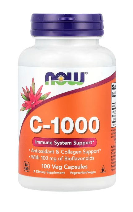 NOW Foods Vitamin C-1000 with 100mg Bioflavonoids 100 vcaps