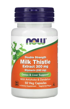 NOW Foods Milk Thistle Extract with Artichoke & Dandelion 300mg Double Strength 50 vcaps