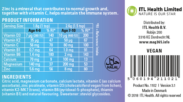 MAG365 Kids Fruit Splash Magnesium Multi 150g