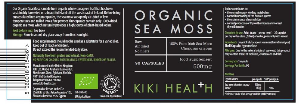 Kiki Health Irish Sea Moss, Organic 90's