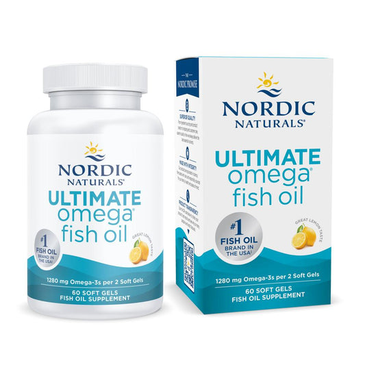 Nordic Naturals Ultimate Omega Fish Oil Lemon Flavour High Dose 1280mg Soft Gels
