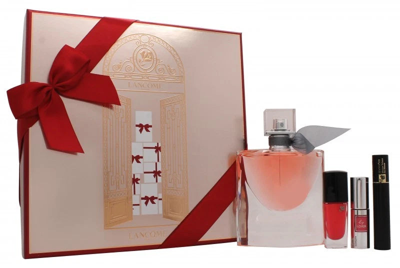 Lancôme La Vie Est Belle Gift Set 50ml EDP + 10ml EDP + 50ml Body Lotion + 2ml Black Hypnôse Mascara