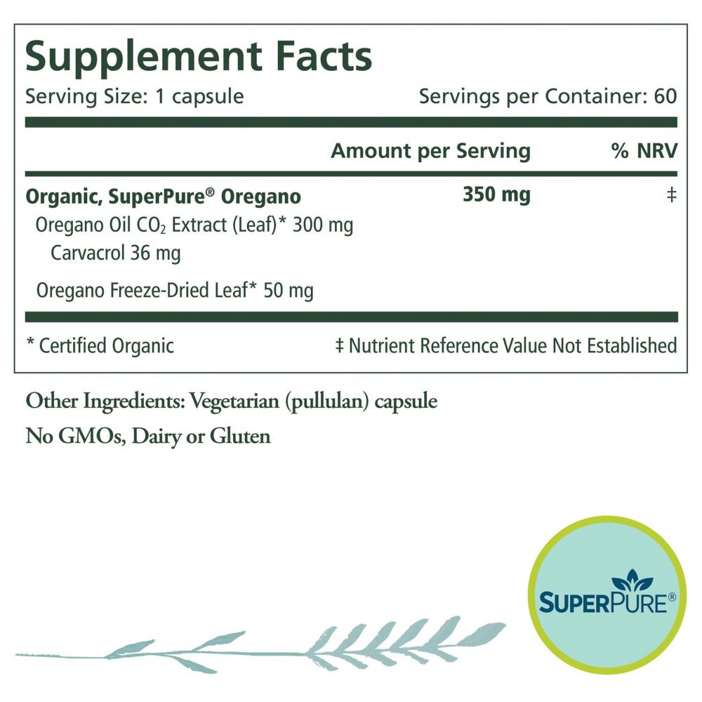 Pure Synergy SuperPure Oregano 60's