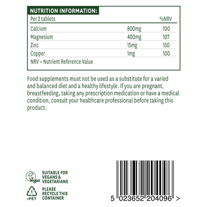 Natures Aid Calcium, Magnesium & Zinc (Synergistic Formula) 90's