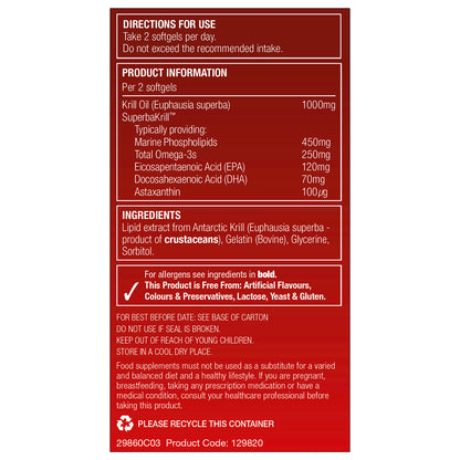 Natures Aid Antarctic Krill Oil (Omega-3) 60's