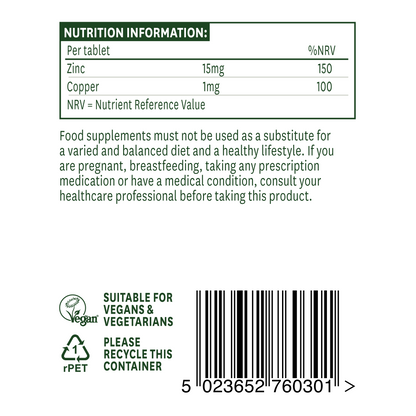 Natures Aid Zinc Picolinate (Elemental) 15mg 30's
