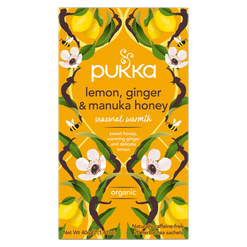 Pukka Herbs Lemon, Ginger & Manuka Honey Organic Herbal Tea x 20 Sachets