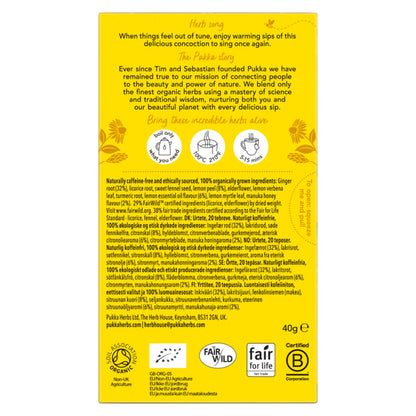 Pukka Herbs Lemon, Ginger & Manuka Honey Organic Herbal Tea x 20 Sachets