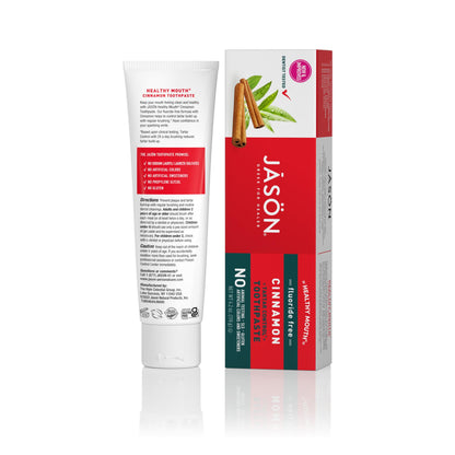 Jason Healthy Mouth Cinnamon Tartar Control Toothpaste (Fluoride Free) 119g