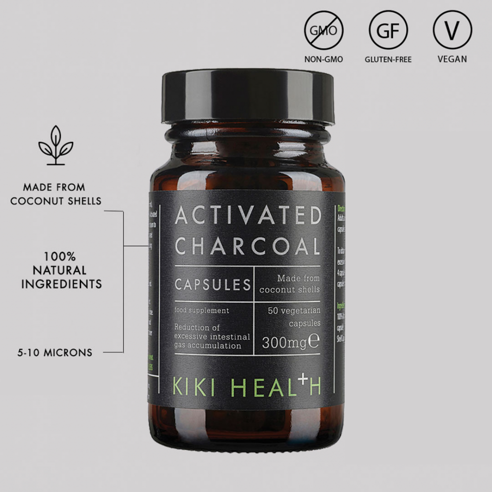 Kiki Health Activated Charcoal Capsules 50's