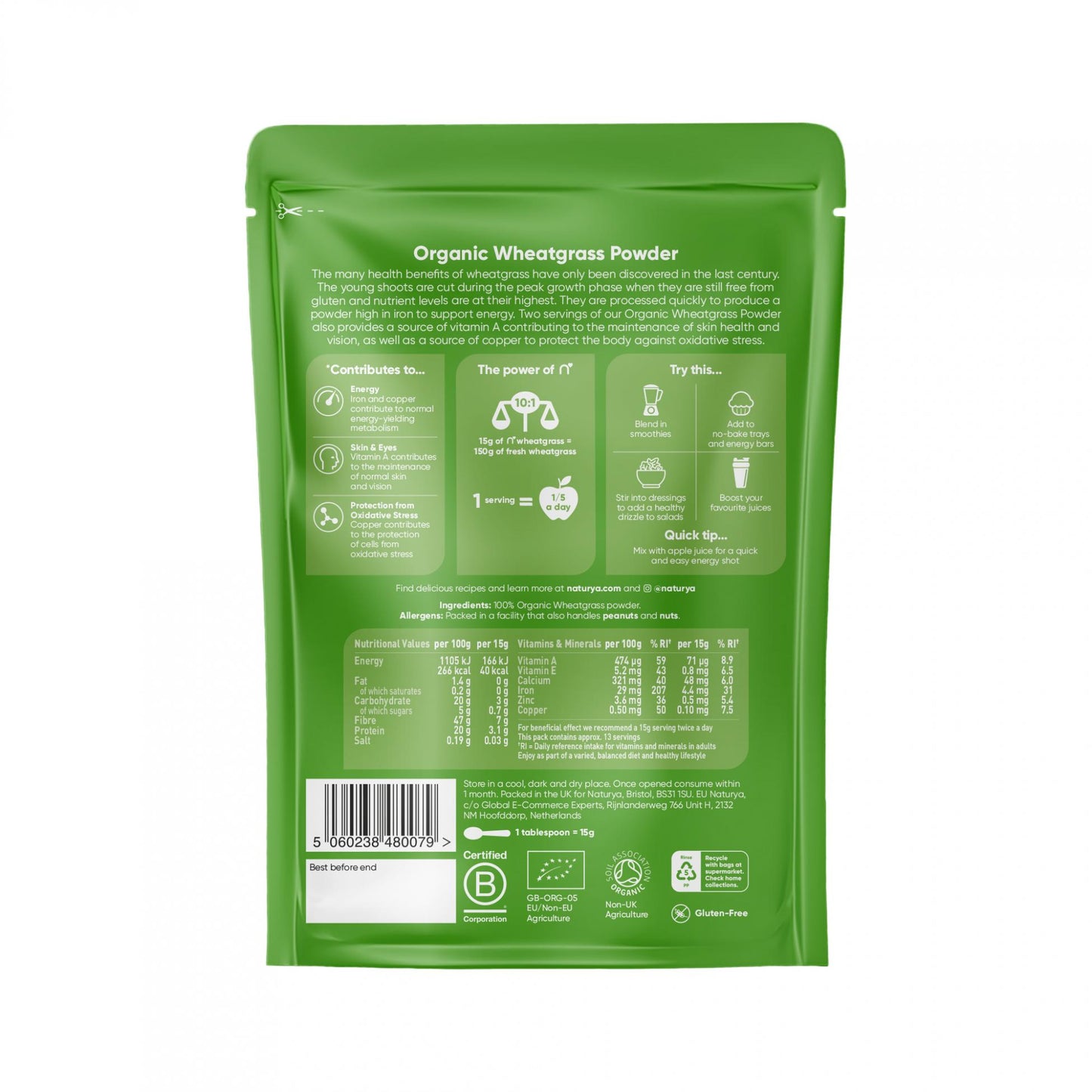 Naturya Organic Wheatgrass Powder 200g