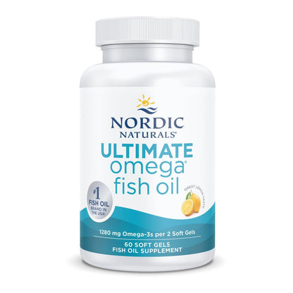 Nordic Naturals Ultimate Omega Fish Oil Lemon Flavour High Dose 1280mg Soft Gels