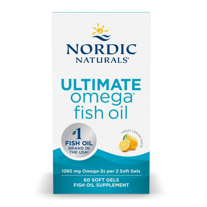Nordic Naturals Ultimate Omega Fish Oil Lemon Flavour High Dose 1280mg Soft Gels