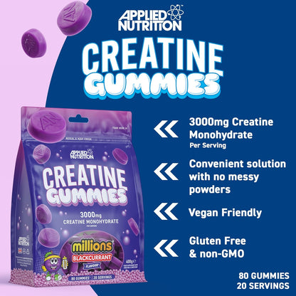 Applied Nutrition Creatine Gummies 3000mg (20 Servings)