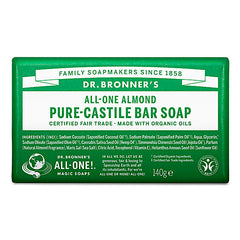 Dr Bronner's Magic Soaps All-One Almond Pure-Castile Bar Soap 140g