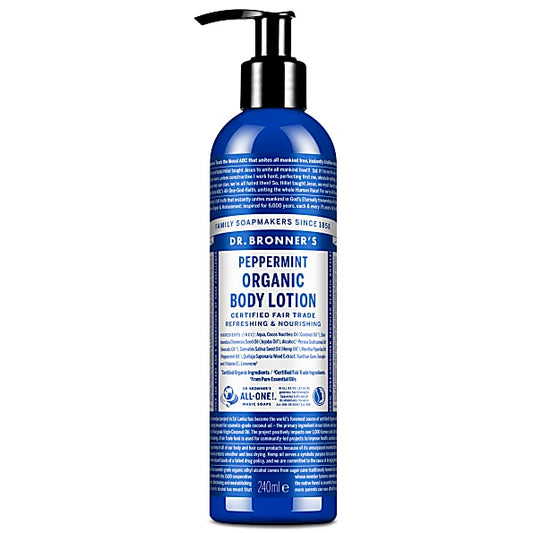 Dr Bronner's Magic Soaps Peppermint Organic Body Lotion 240ml