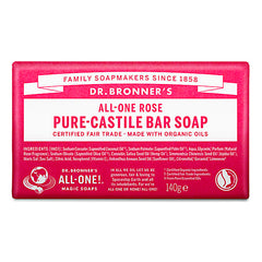 Dr Bronner's Magic Soaps All-One Rose Pure-Castile Bar Soap 140g