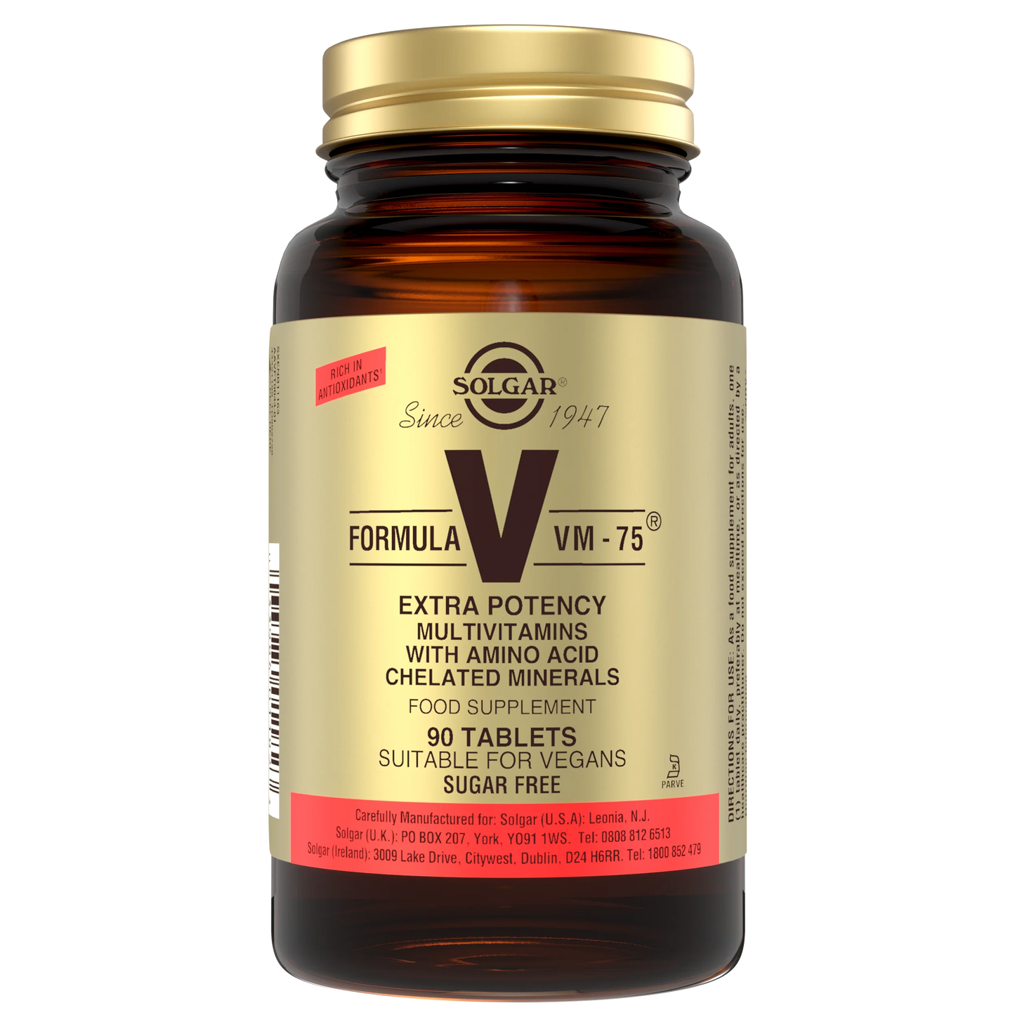 Solgar Formula VM-75 High Potency Multivitamin with Chelated Minerals Tablets