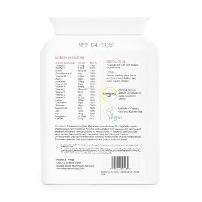Health and Things A-Z Adult Pro Vegan Multivitamin 60's