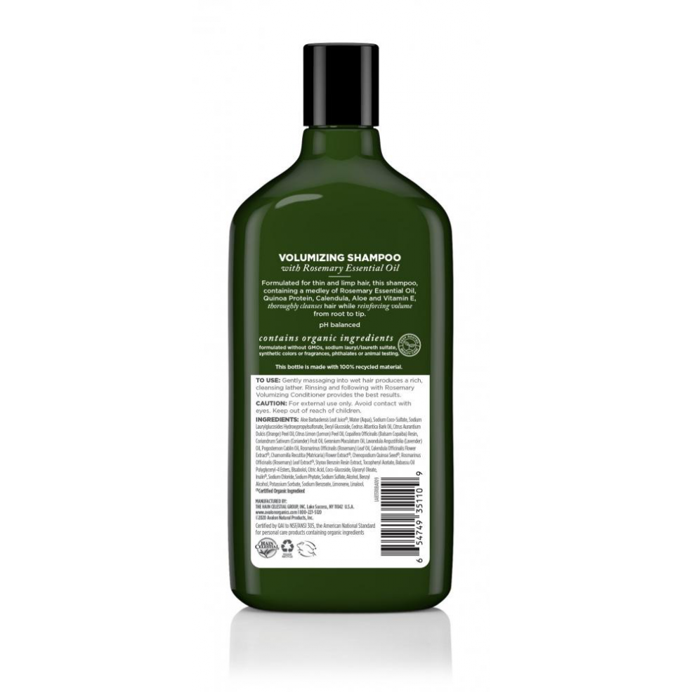 Avalon Organics Volumizing Rosemary Shampoo 325ml