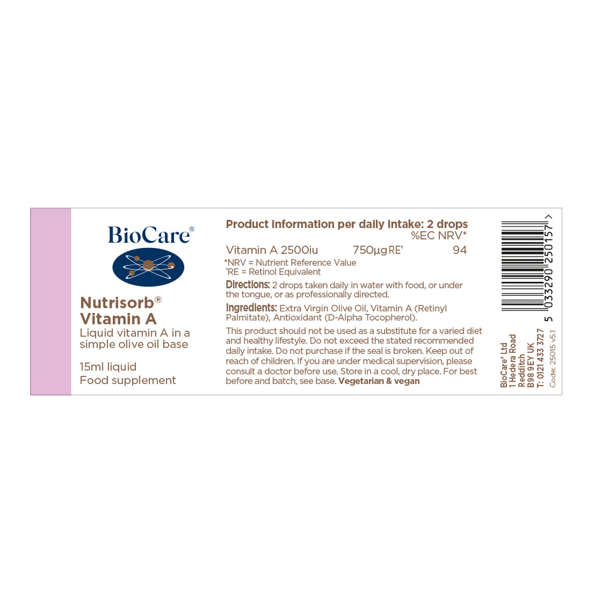 BioCare Nutrisorb Vitamin A 15ml