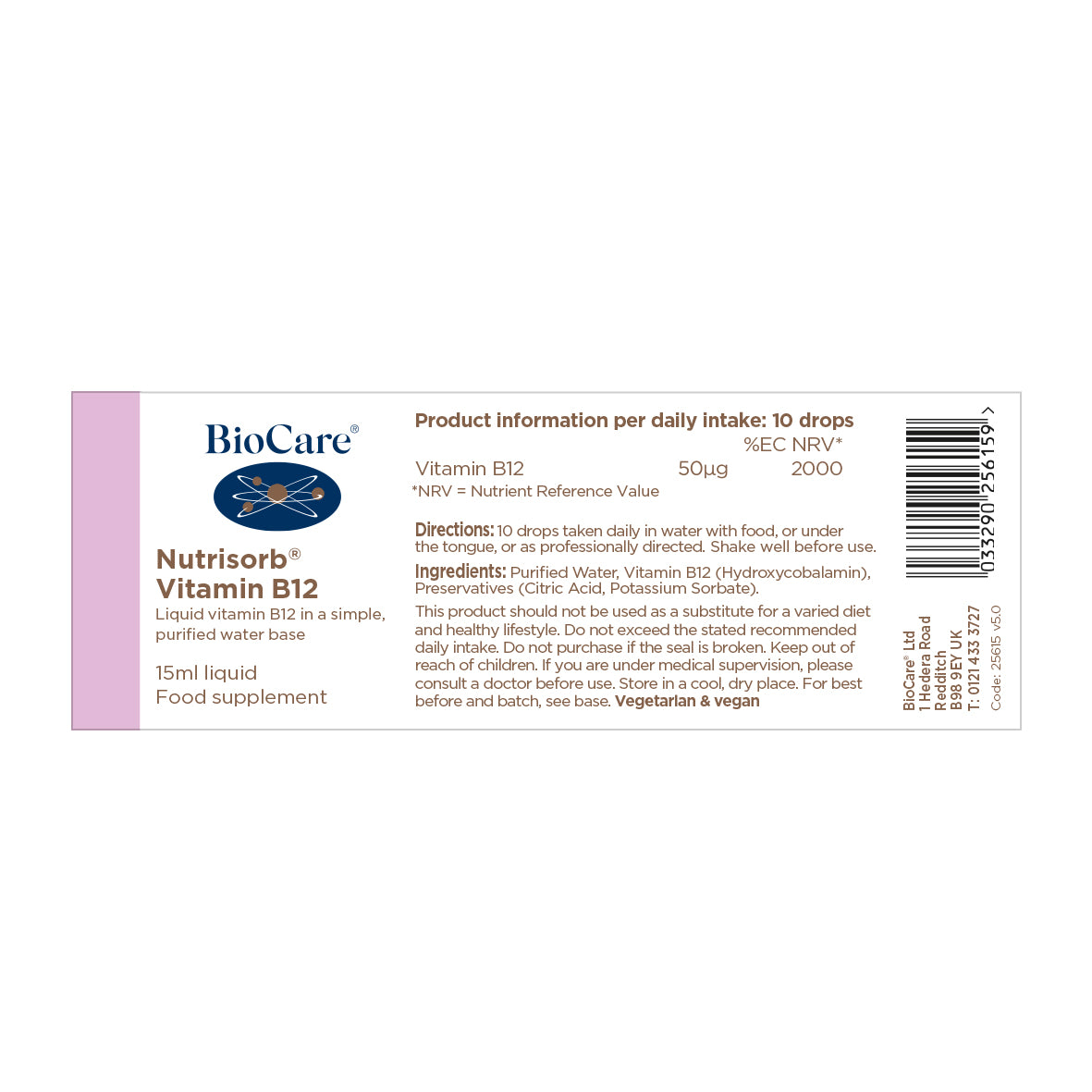 BioCare Nutrisorb Vitamin B12 15ml