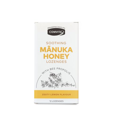 Comvita Soothing Manuka Honey Lozenges with Bee Propolis & Zesty Lemon Flavour 12's