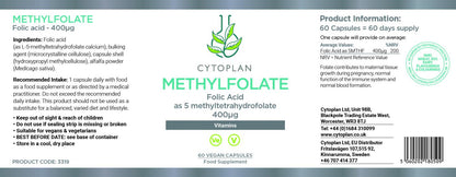 Cytoplan Methylfolate Folic Acid  60's