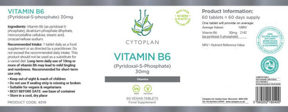 Cytoplan Vitamin B6 (Pyridoxal-5-Phosphate) 60's