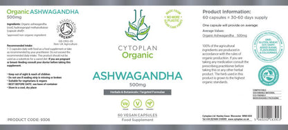 Cytoplan Organic Ashwagandha 60's