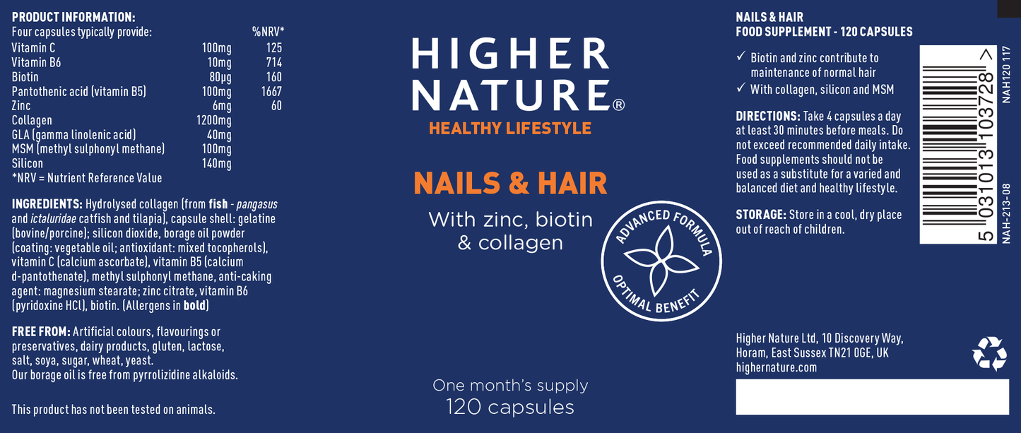 Higher Nature Nails & Hair 120's