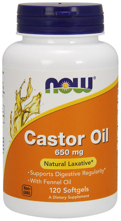 NOW Foods Castor Oil 650mg 120 softgels