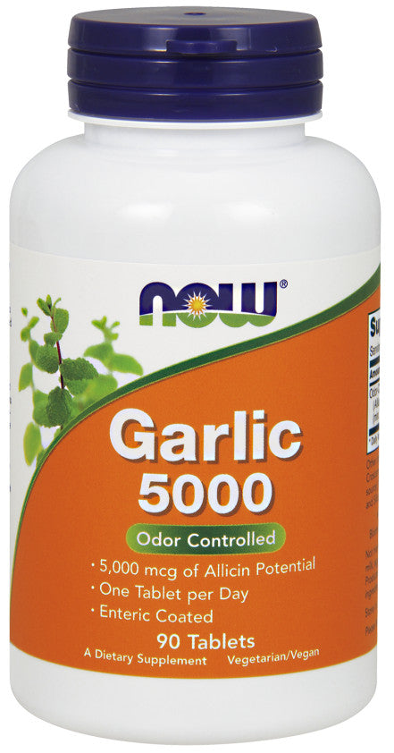 NOW Foods Garlic 5000 Odor Controlled 90 tablets
