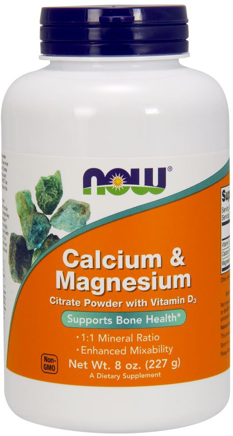 NOW Foods Calcium & Magnesium Citrate Powder with Vitamin D3 227g